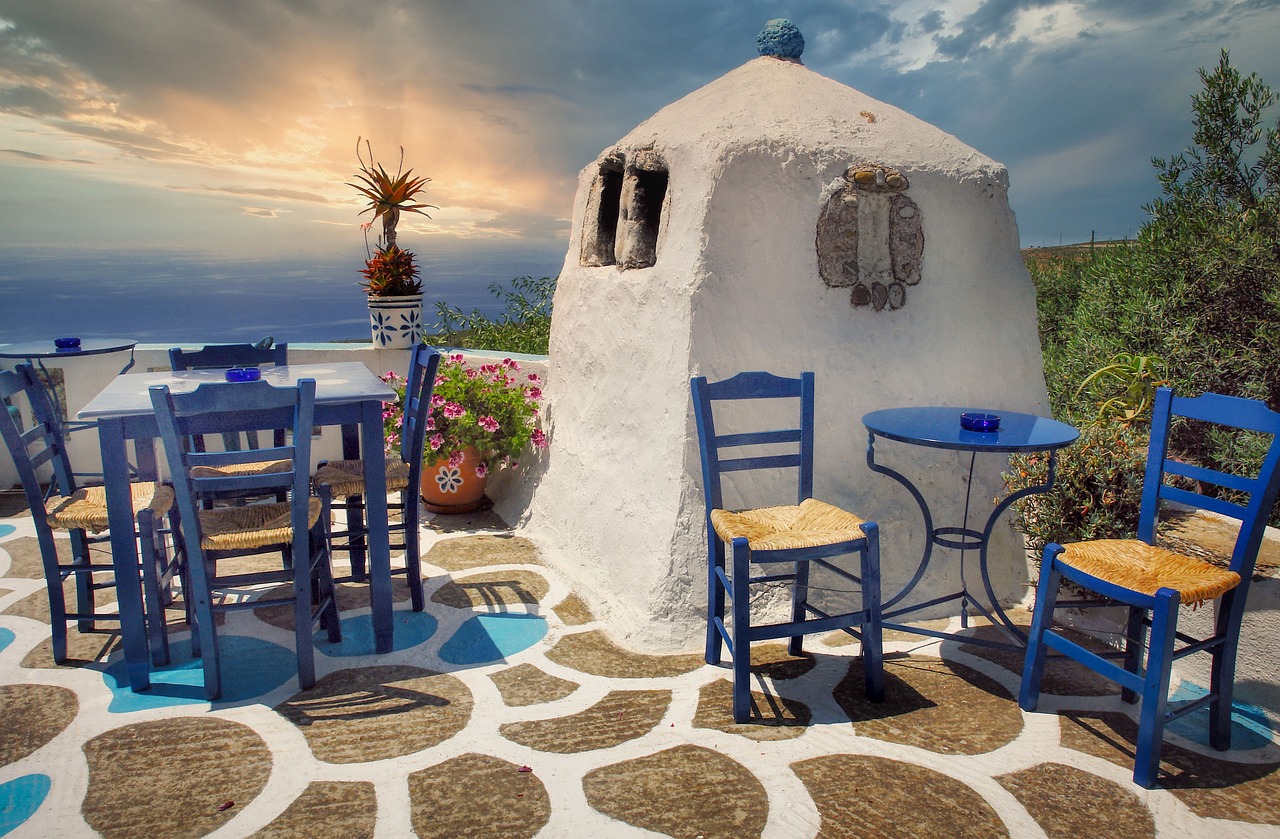 une taverne en Crète escapades amoureuses